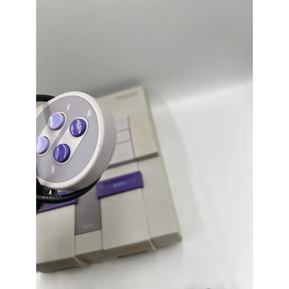 Super Nintendo Entertainment System SNES Console w OEM Controller & Cords Tested